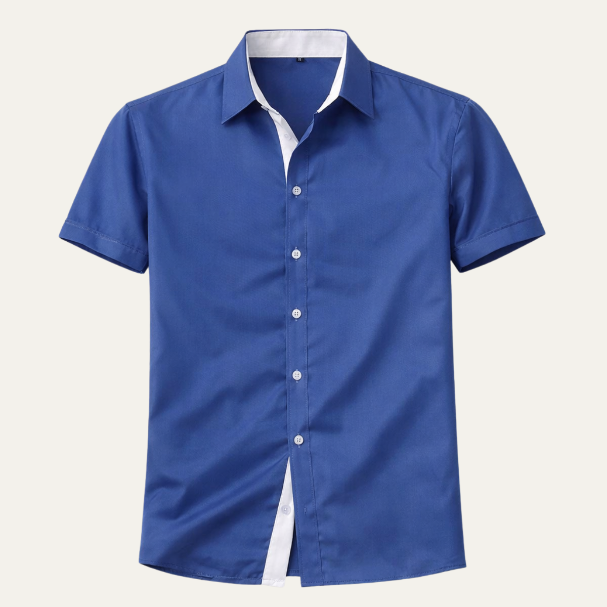 Homme chemise manches courtes avec patte de boutonnage et col structuré