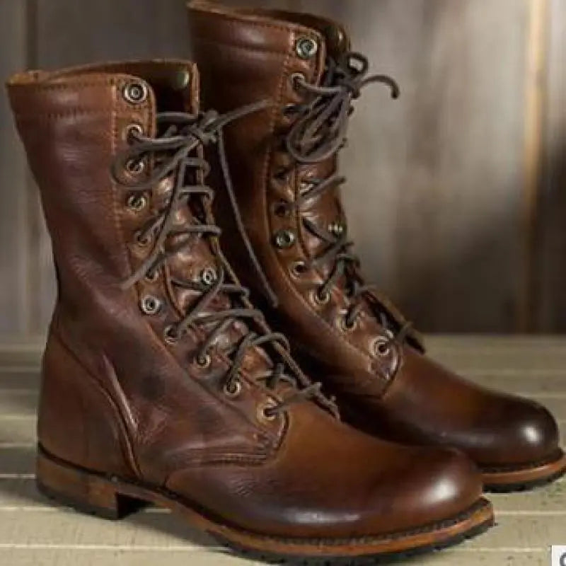 Bottines à lacets pour femme avec revers 3