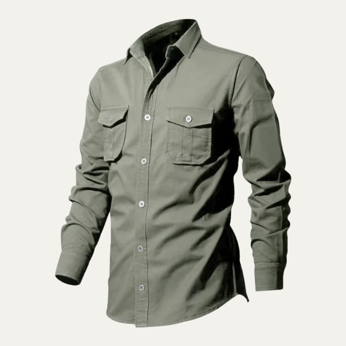 Chemise à manches longues pour homme avec deux poches poitrine 13