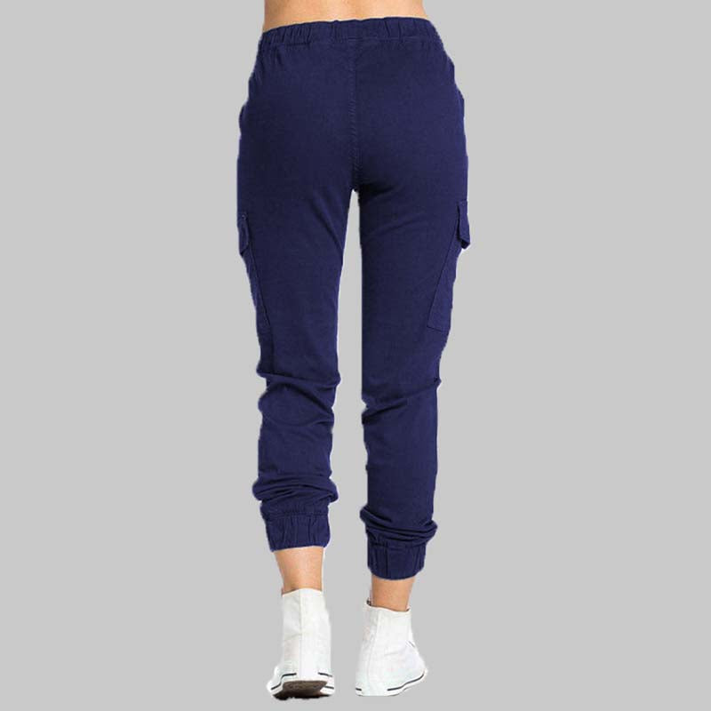 Pantalon jogger cargo pour femme avec taille à cordon 15
