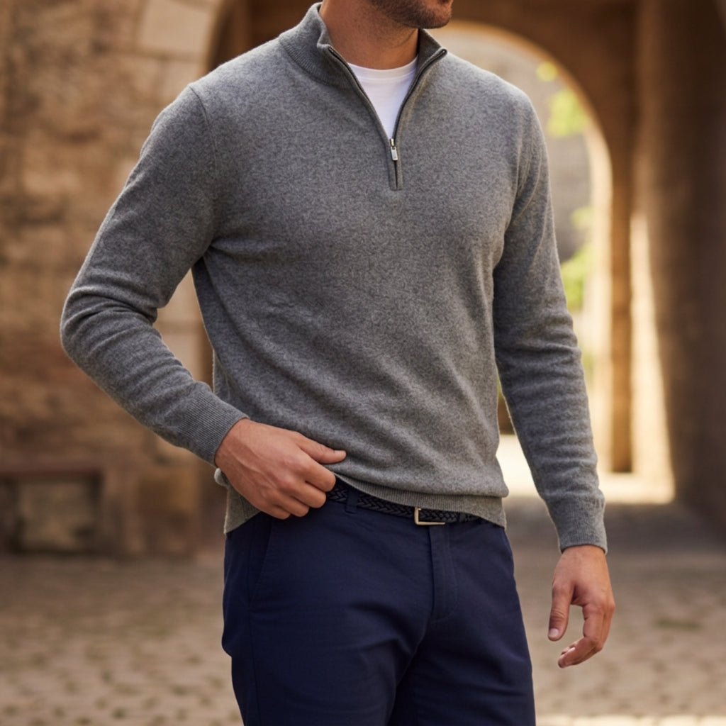 Pull en maille à fermeture éclair pour homme 7