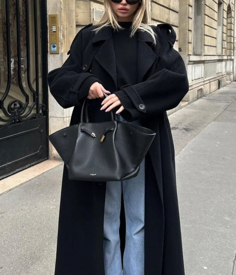 Trench-coat long pour femme avec poignets ceinturés 7