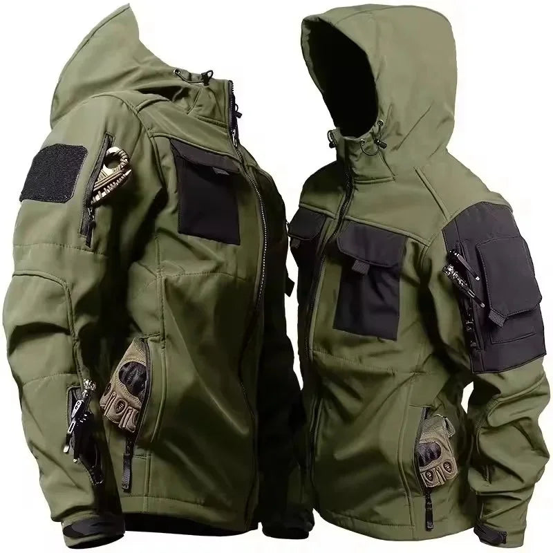 Veste Softshell Homme Zippée À Capuche-Gigié
