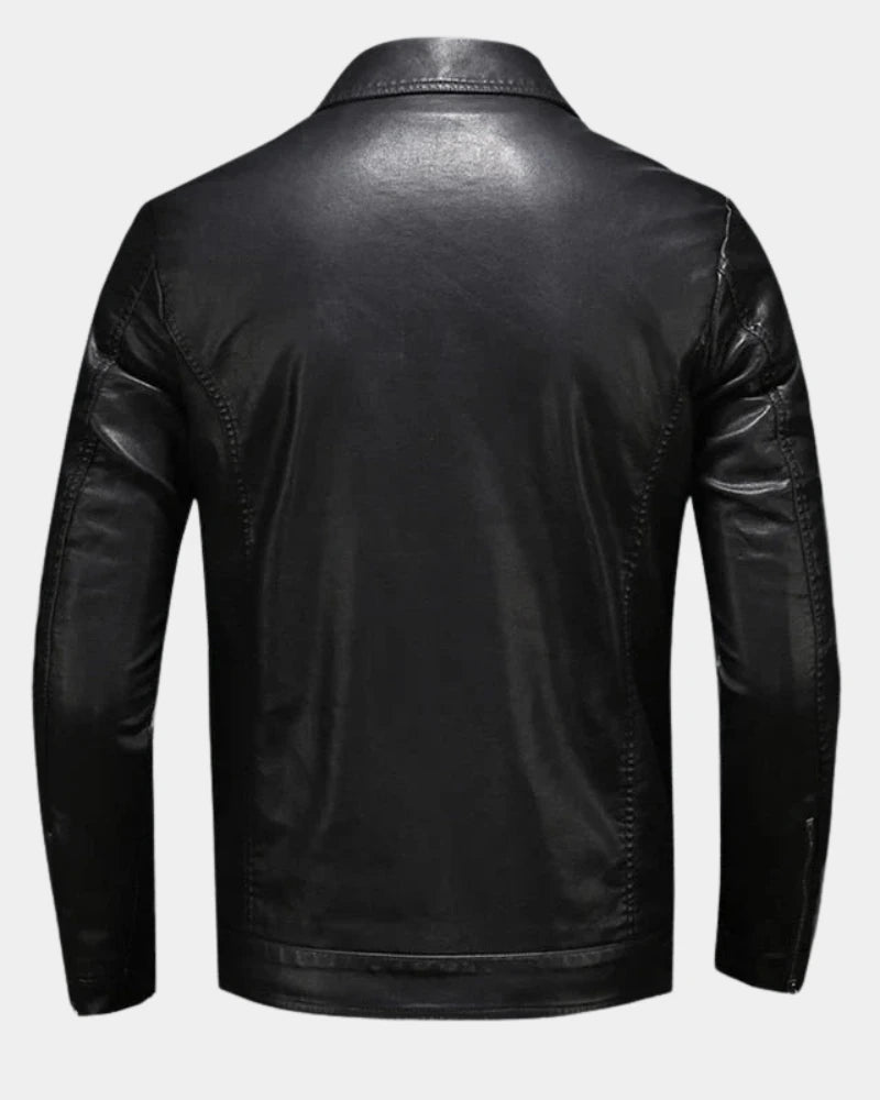 Veste pour homme en similicuir avec poches à rabat 4