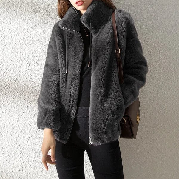 Veste zippée en polaire pour femme avec col montant 7