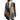 Blazer long à patchwork écossais pour femme 1