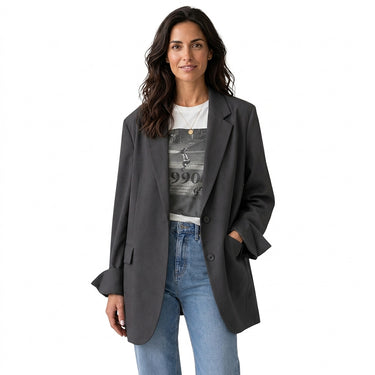 Blazer oversize à deux boutons pour femme 1