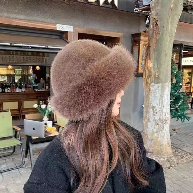 Chapeau Hiver Femme En Fausse Fourrure Élégant-Gigié