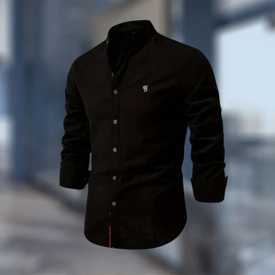 Chemise Homme Col Mao Manches Longues-Gigié