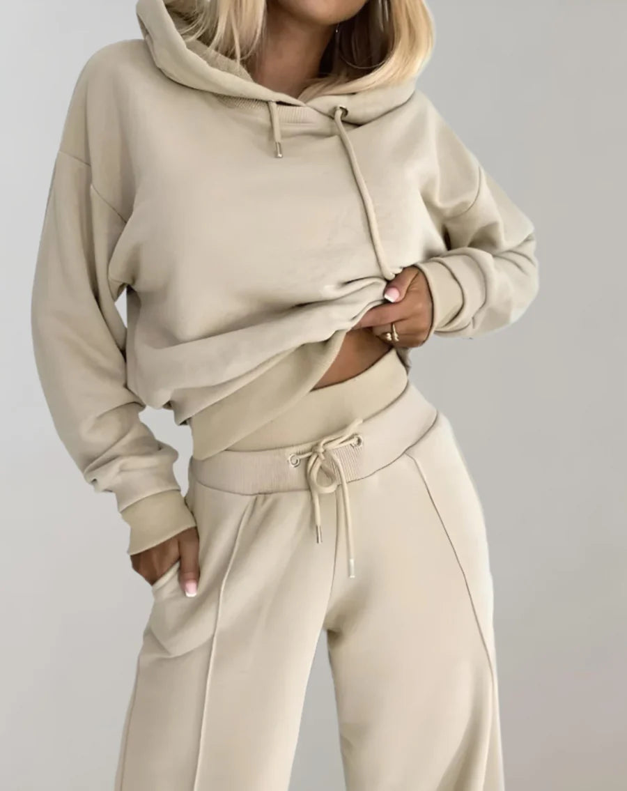 Ensemble Détente Femme Hoodie Et Pantalon Large-Gigié