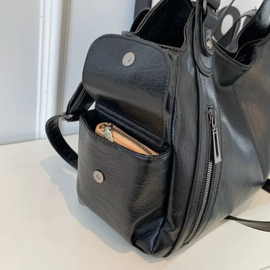 Grand Sac à Main Femme "Hobo" Souple & Multi-Poches Zippées-Gigié