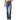 Jean bootcut taille haute pour femme avec ourlet effiloché 1