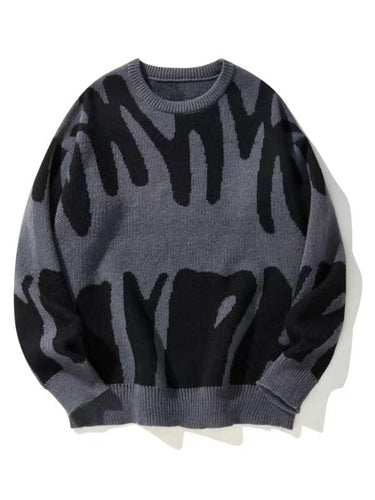 Pull en maille à motif graphique pour homme 1