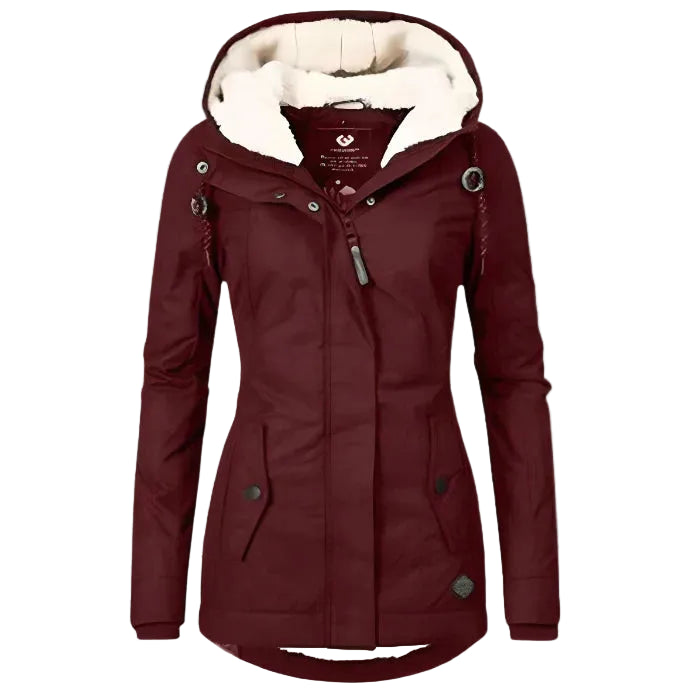 Veste d’Hiver Imperméable pour Femme avec Capuche – Chaude & Fonctionnelle pour les Jours Froids-Gigié