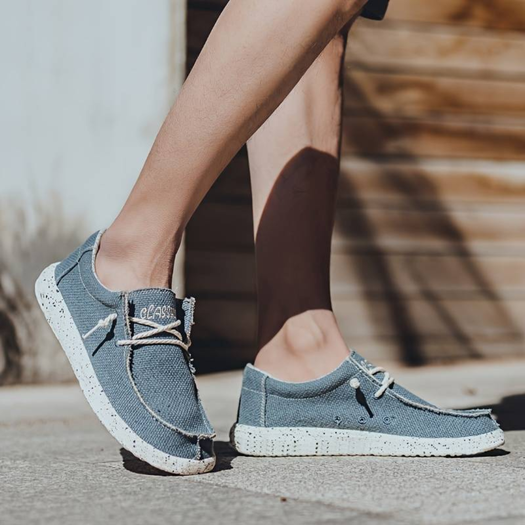 Chaussures à lacets pour homme avec surface texturée et semelle contrastée