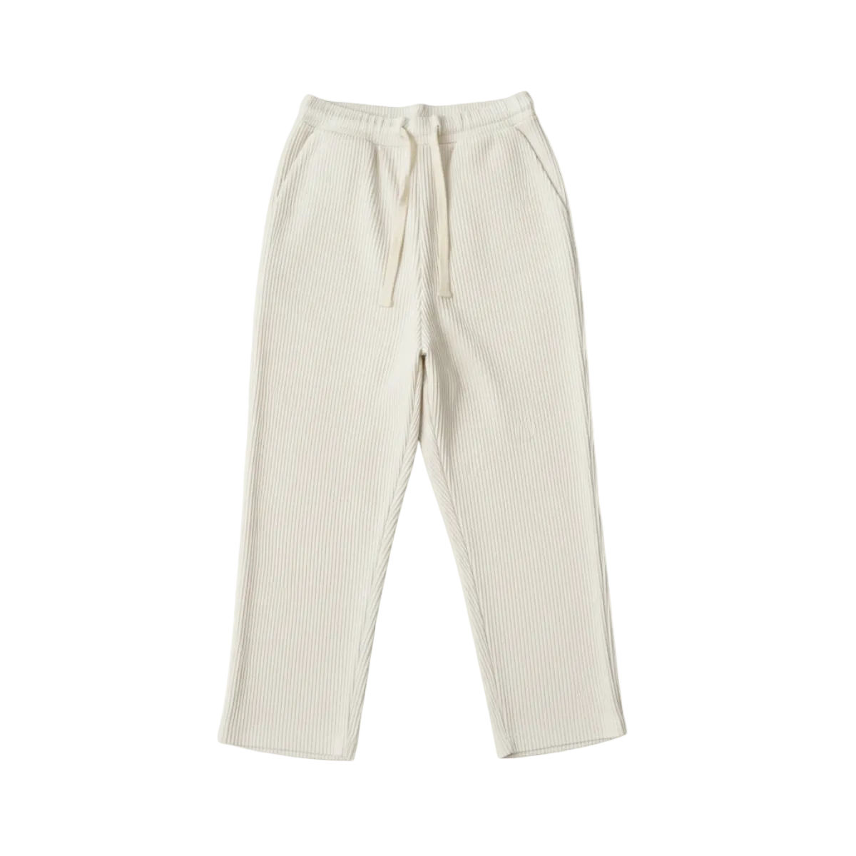 Homme pantalon avec taille élastique et cordon de serrage et jambe droite