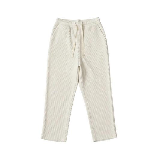 Homme pantalon avec taille élastique et cordon de serrage et jambe droite