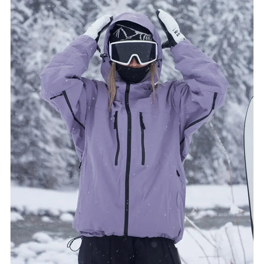 Veste de neige unisexe avec capuche – Veste de ski & snowboard résistante à l’hiver