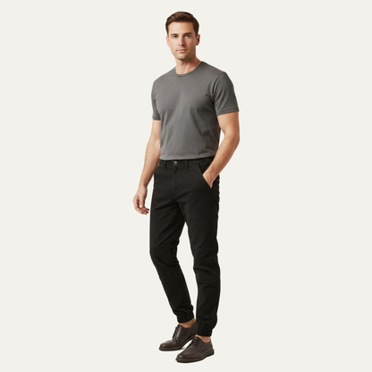 Pantalon cargo homme avec bas élastiques