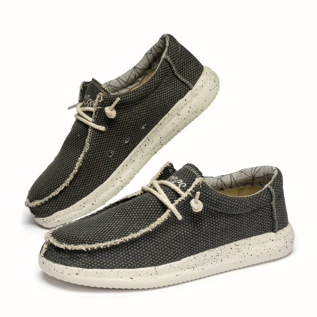 Chaussures à lacets pour homme avec surface texturée et semelle contrastée
