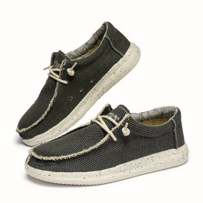 Chaussures à lacets pour homme avec surface texturée et semelle contrastée