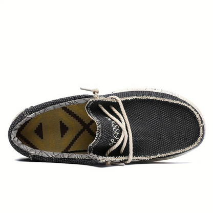 Chaussures à lacets pour homme avec surface texturée et semelle contrastée