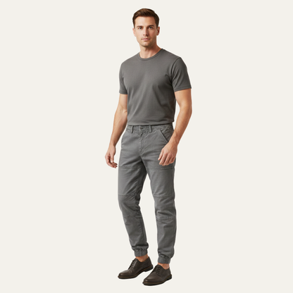 Pantalon cargo homme avec bas élastiques
