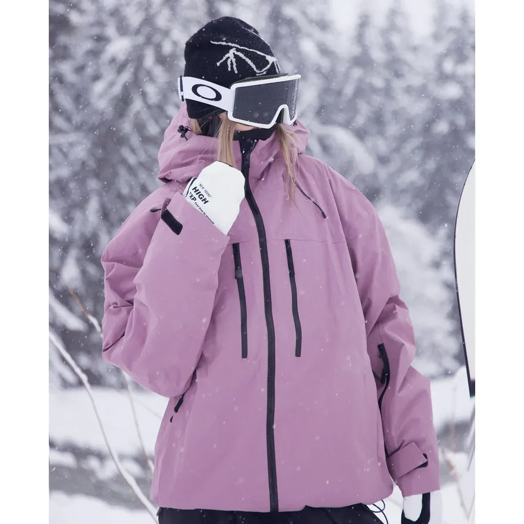 Veste de neige unisexe avec capuche – Veste de ski & snowboard résistante à l’hiver