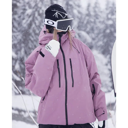Veste de neige unisexe avec capuche – Veste de ski & snowboard résistante à l’hiver