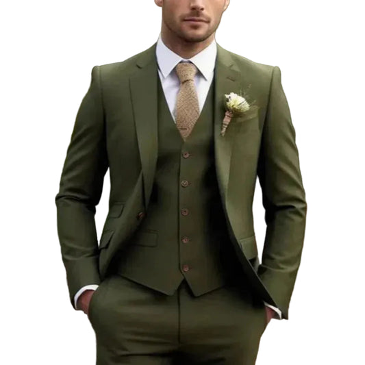 Costume homme trois pièces avec veste, gilet et pantalon