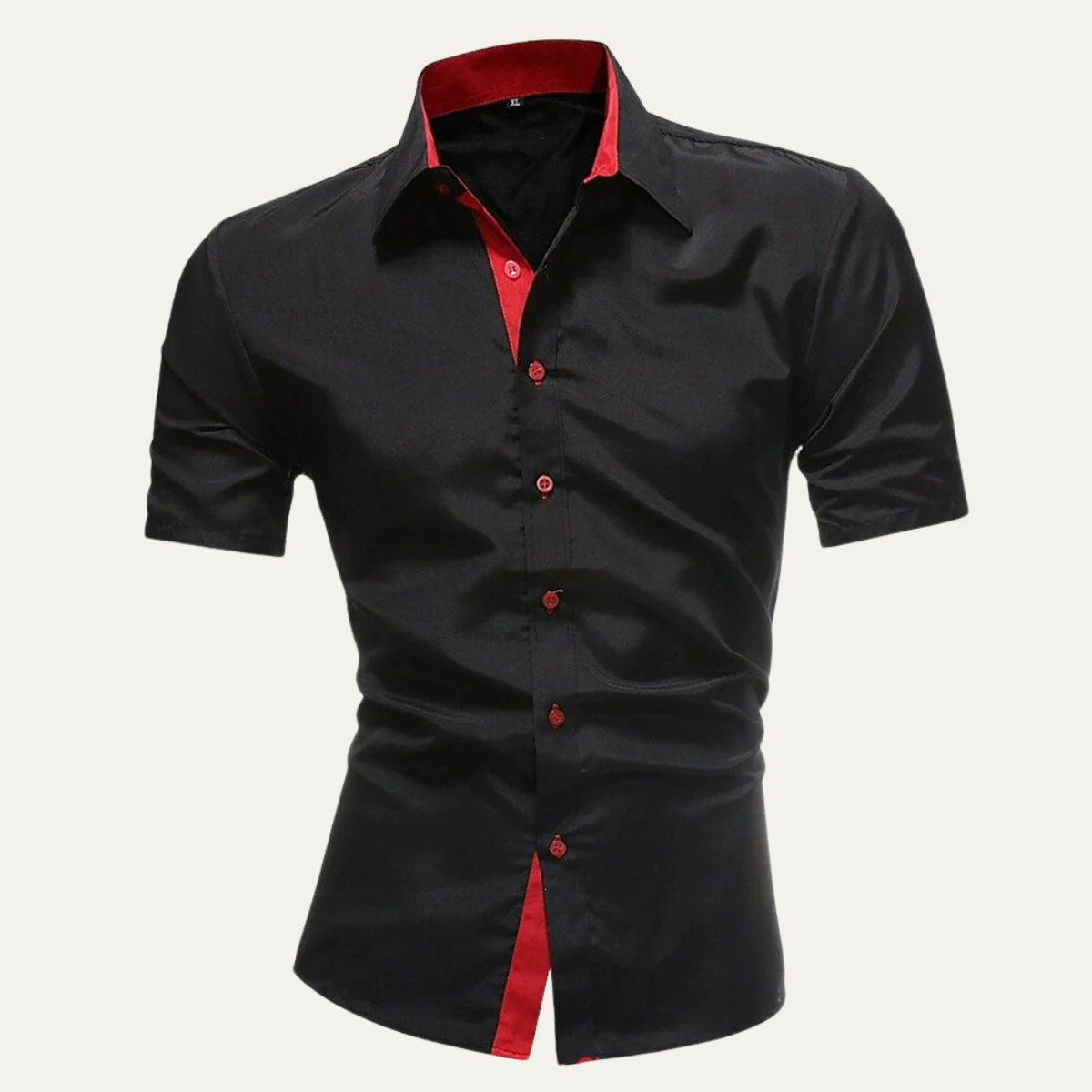 Homme chemise manches courtes avec patte de boutonnage et col structuré