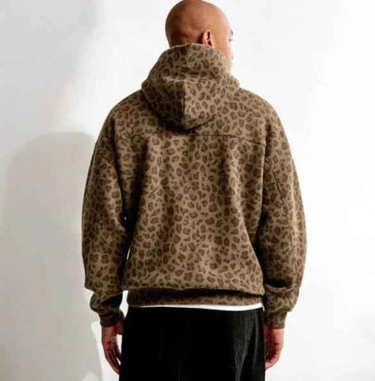 Sweat à capuche unisexe avec motif intégral et poche kangourou