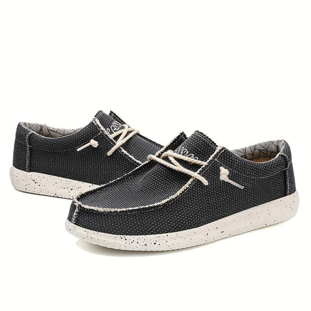 Chaussures à lacets pour homme avec surface texturée et semelle contrastée