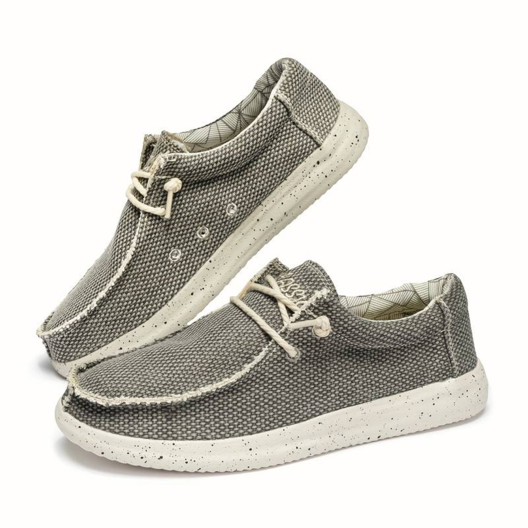 Chaussures à lacets pour homme avec surface texturée et semelle contrastée