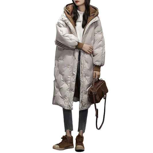 Veste longue à capuche pour femme et coupe longue