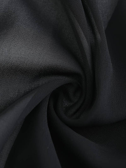 Blouse courte transparente à nouer sur le devant avec manches courtes pour femme