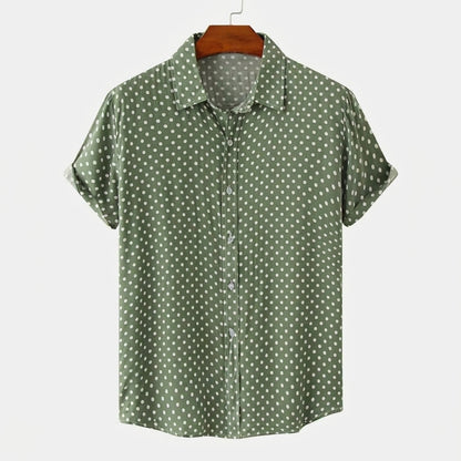 Hommes Chemise à manches courtes à imprimé à pois et boutonnage frontal | imported-image-5