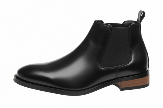 Bottines pour homme avec panneaux latéraux élastiques et languettes
