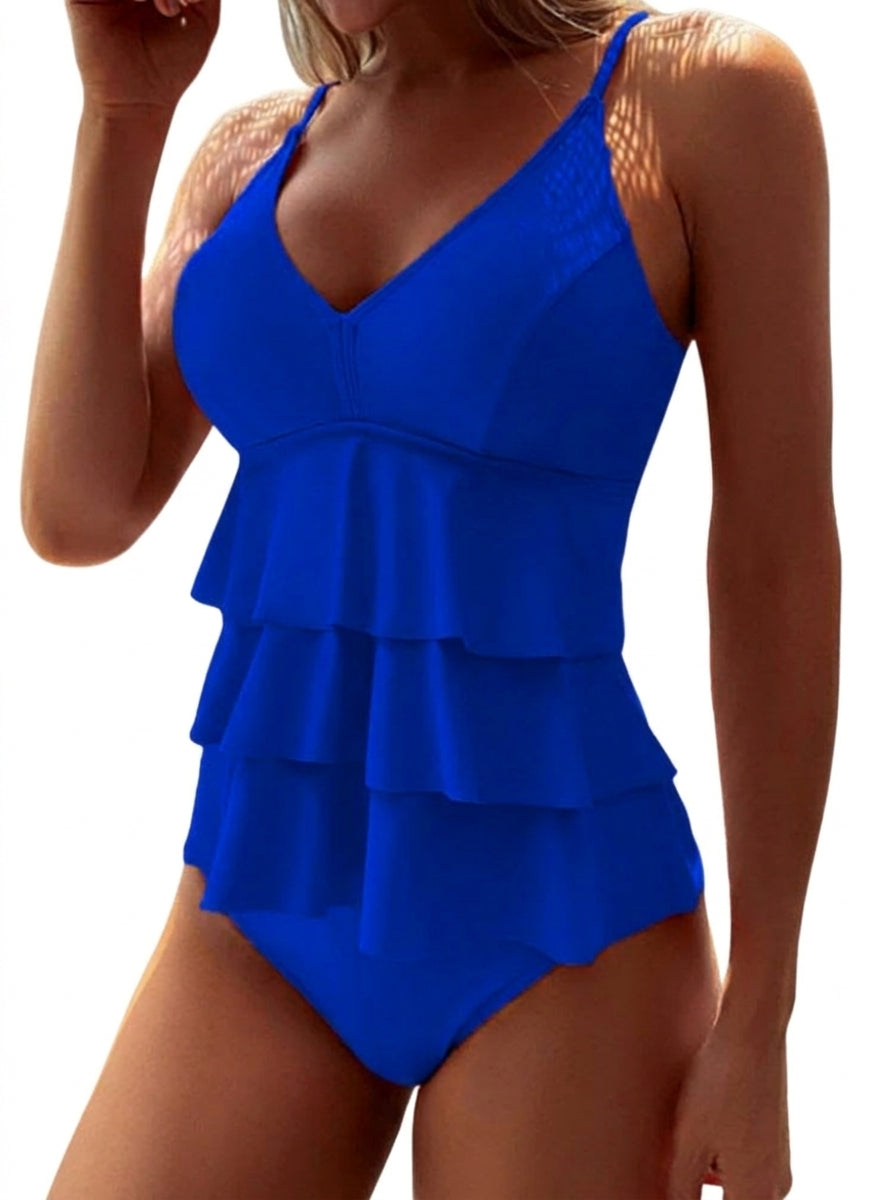 Femme - Maillot de bain avec volants superposés et fines bretelles | imported-image-3