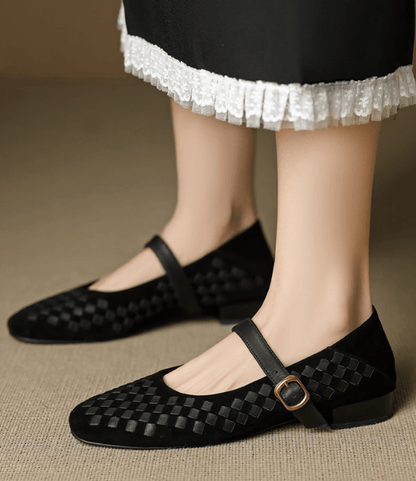 Ballerines Mary Jane tressées pour femme avec bride à boucle 3