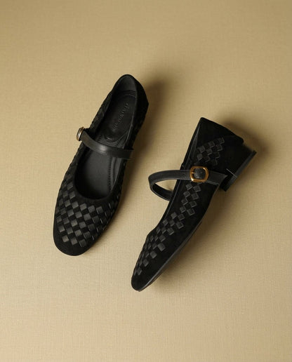 Ballerines Mary Jane tressées pour femme avec bride à boucle 5