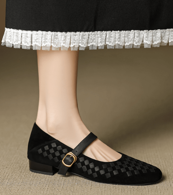 Ballerines Mary Jane tressées pour femme avec bride à boucle 6