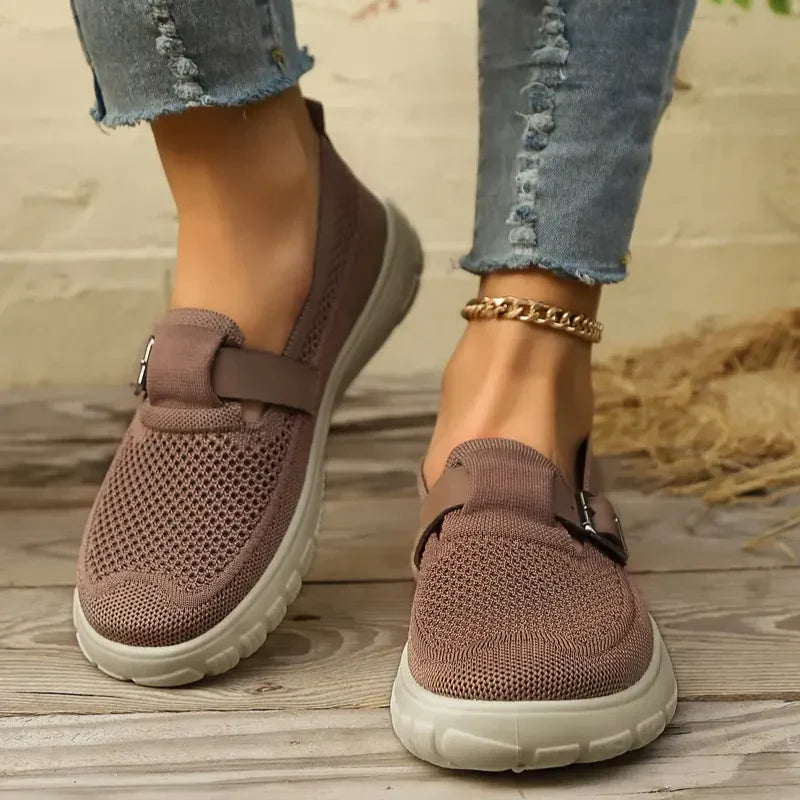 Ballerines à enfiler Mary Jane en maille pour femme 2