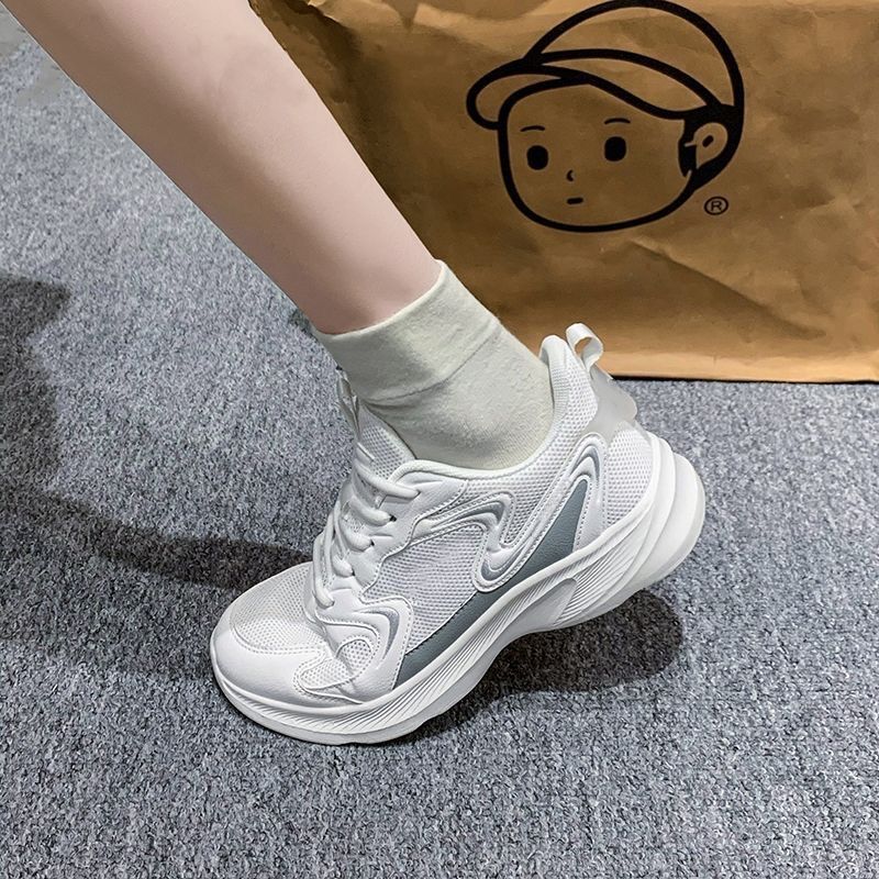 Baskets chunky à lacets pour femme avec empiècements en mesh 6