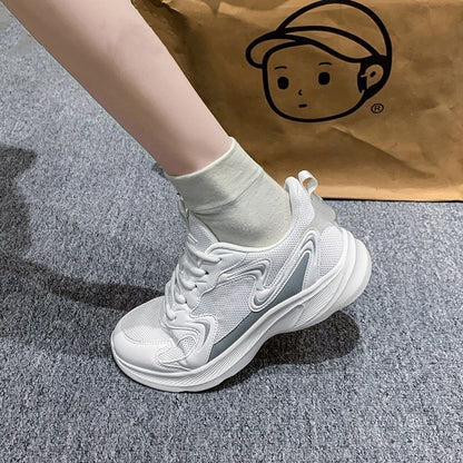 Baskets chunky à lacets pour femme avec empiècements en mesh 6