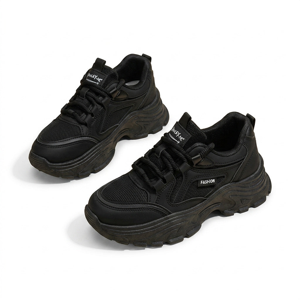 Baskets chunky à plateforme et lacets pour femme 3
