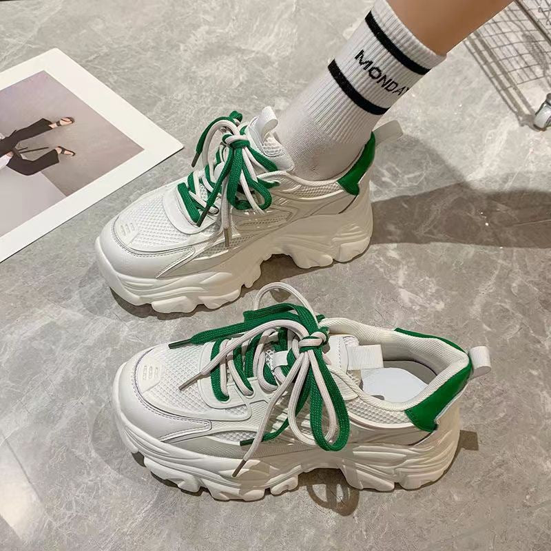 Baskets chunky à plateforme pour femme avec empiècements en mesh 2