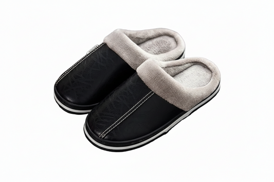 Chaussons d’intérieur pour homme à enfiler avec avant fermé et intérieur doublé