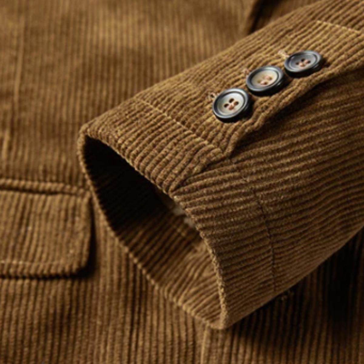Blazer en velours côtelé pour homme avec fermeture à boutons 3
