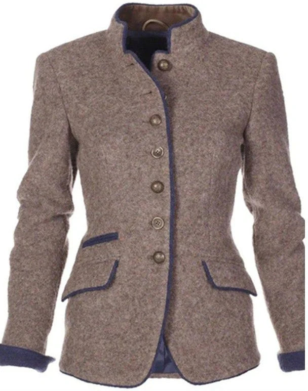 Blazer femme à col montant et boutonnage avant 3